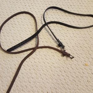 One black and one brown belt